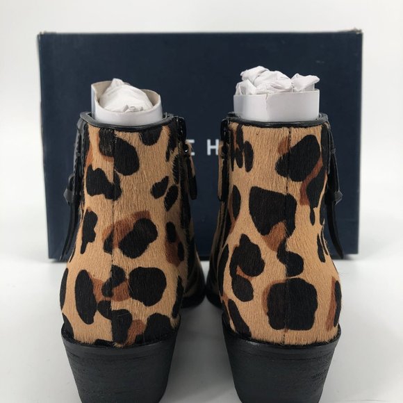 Cole Haan Brown & Tan Animal Print Heeled Boots | Excellent Condition - Picture 4 of 6